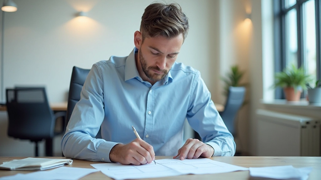 Person som använder prioriteringsmatris för att organisera dagliga uppgifter och fokusområden