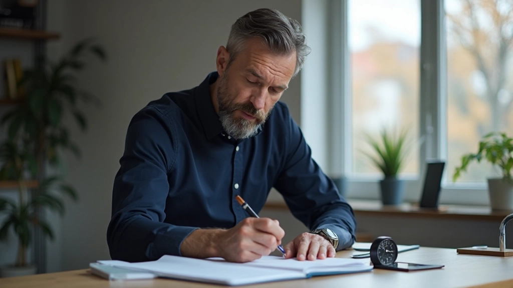 Professionell arbetsyta som visar strukturerad tidsblockering med timer och planeringsmaterial