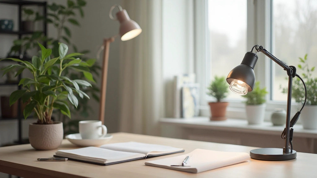 Professionellt organiserad arbetsplats designad för maximal fokus