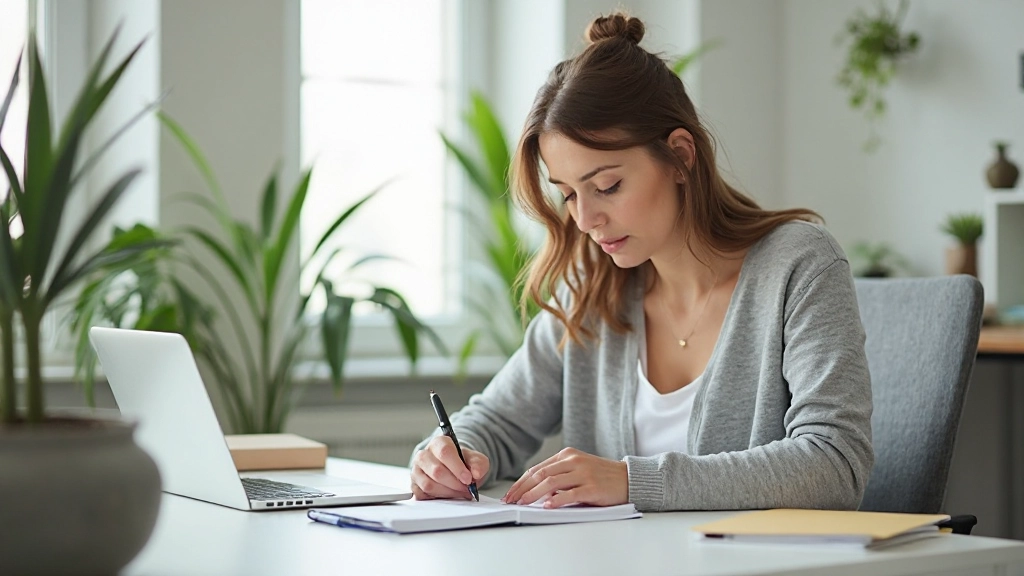 Ren, minimalistisk arbetsyta miljö optimerad för koncentration och produktivitet