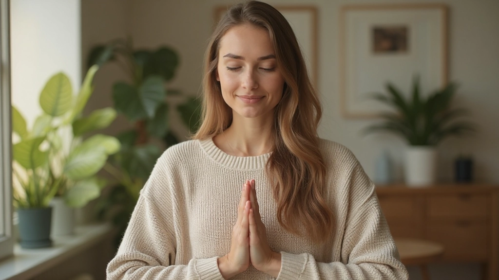 Person using mindfulness and mental techniques to overcome distraction and maintain focus